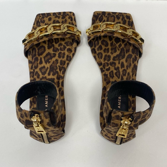 Good American Ankle Strap Leopard Sandals size 7 - Picture 6 of 11